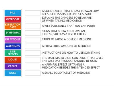 PHARMACY VOCAB MATCHING