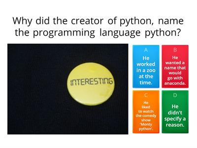 Python & computers quiz