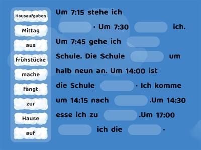 Deutschprofis A1, L9, Tagesablauf