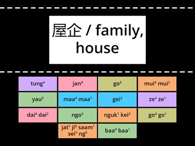 Family Members 家人 (Cantonese)