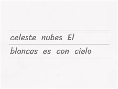 Es momento de ordenar la oración...