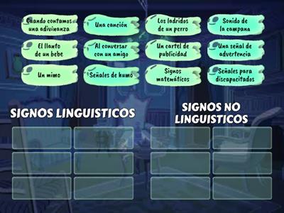 Diferenciamos el signo linguistico y no linguistico 4to grado  