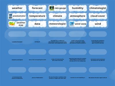 Weather and Climate Vocabulary Match Up (5th Grade Science)