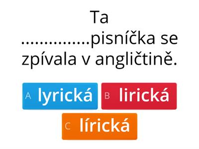 Chytáky a těžké příklady i/y po L