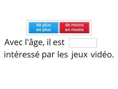 de plus en plus / de moins en moins pour parler d'une évolution