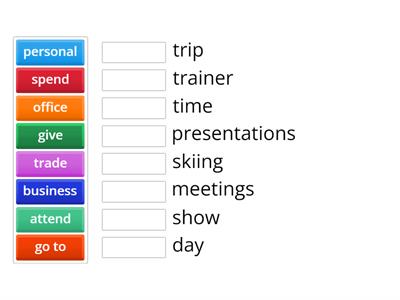 Work and Leisure Collocations 2