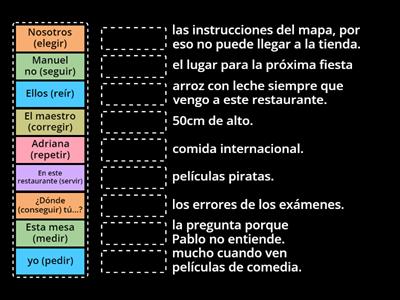 verbos irregulares en presente e-i