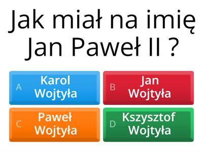 Tomek quiz Jan Paweł II