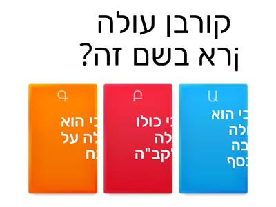 חידון לפרשות ויקרא וצו