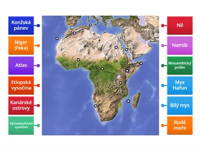 Afrika - slepá mapa 2.
