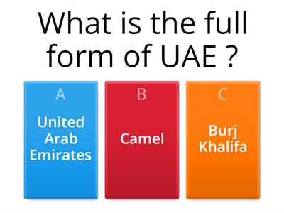 MY UAE - QUIZ KG1