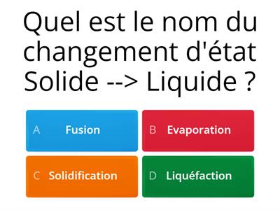 Test de chimie niveau CAP