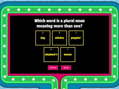 Singular/Plural/Possessive Noun Quiz