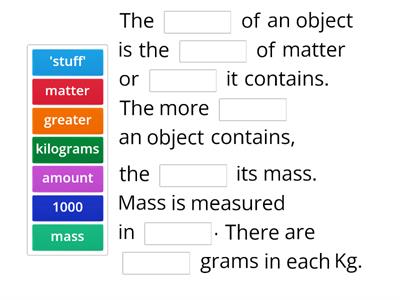 Weight and Mass