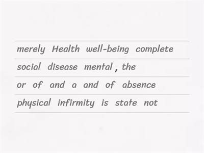 WHO HEALTH Definition