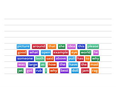 Connected Text - have, the, mad, jet, got, rub, I, why, best, doll, jam, rag