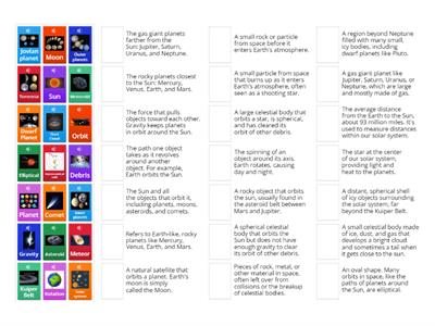 Objects in the Solar System Vocabulary Practice 