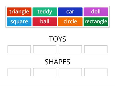 Toys and shapes categories