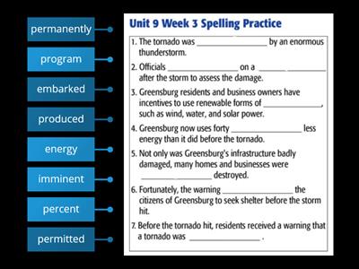 Benchmark Grammar G5 Prefixes Unit 9 Week 3