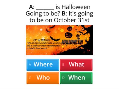 Halloween Wh-questions