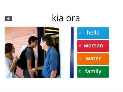 Some Maori words - quiz with audio