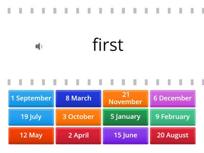 Ordinal numbers in dates with audio