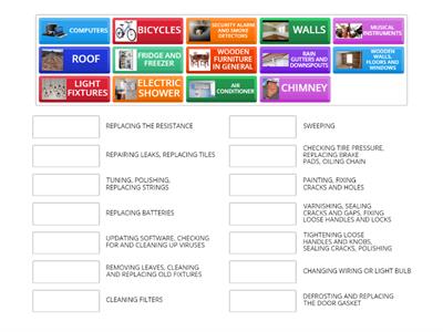 HOME MAINTENANCE - VOCABULARY