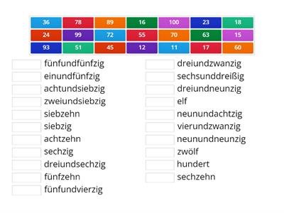 Zahlen bis 100