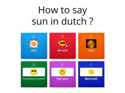 Dutch quiz