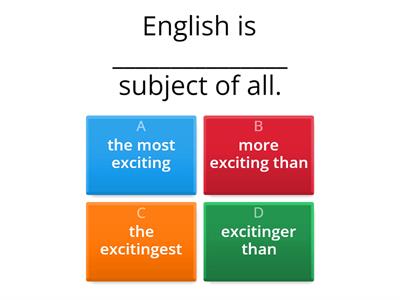 Comparatives and superlatives