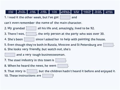 outcomes advanced 12 similies