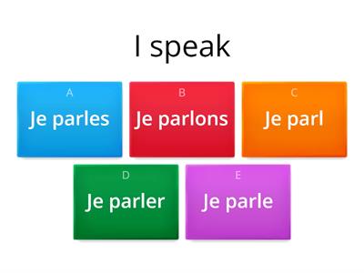 French ER verbs present tense