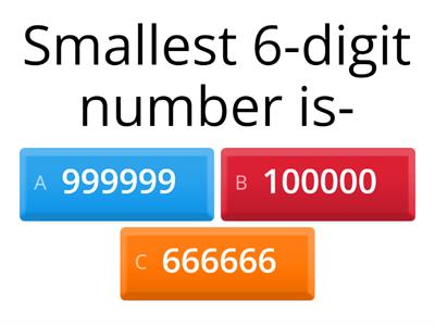 Numbers upto 999999999