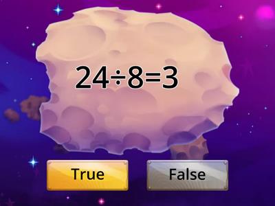 True or False - 8x Division