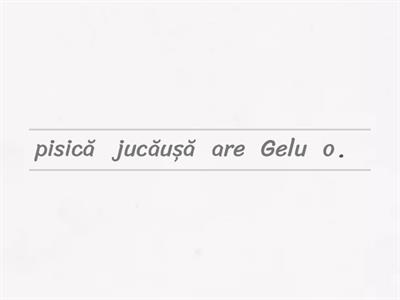 ordonarea cuvintelor în propoziții