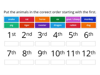Order the Chinese Zodiac (photo)