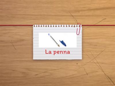 Gli oggetti per la scuola - Italiano L2 LS