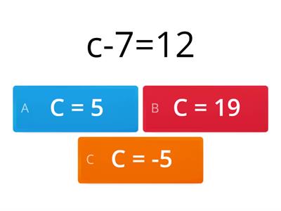 Maths Equations (using quiz)