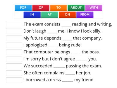 VERBS PLUS PREPOSITIONS