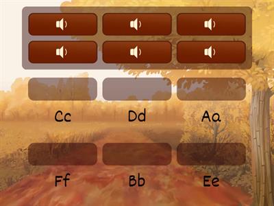 Aa~Ff Letter sound match (Phonics)