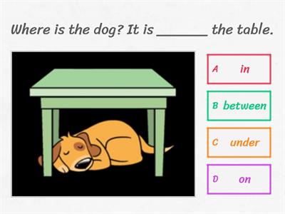 Prepositions of place