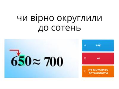 округлення чисел самостійна робота