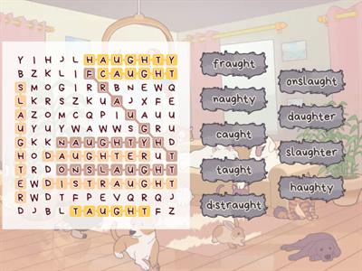 'augh' find-a-word