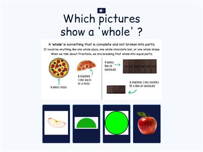 Fractions in wholes (easier)