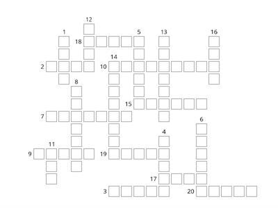 A crossword based on the first paragraph of Cold Stone Shadows & Stranger Things for Molly