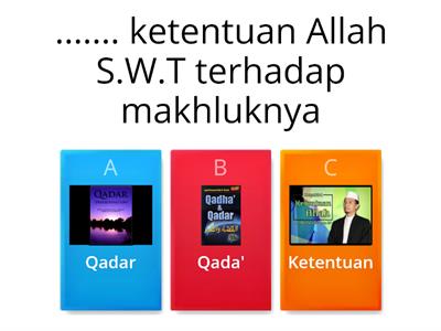 Beriman Kepada Qada Dan Qadar - Sumber Pengajaran