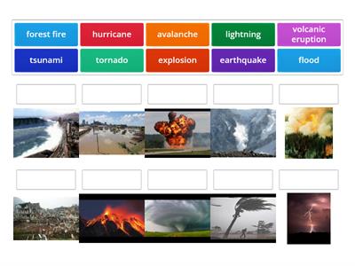 Y7- Natural disasters- pictures