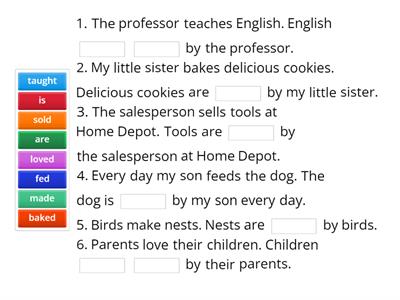 Active changed to Present Passive - Unit 2, Lesson B