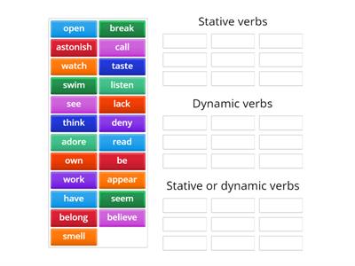 Stative & dynamic verbs