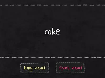 define long vowel or short vowel 